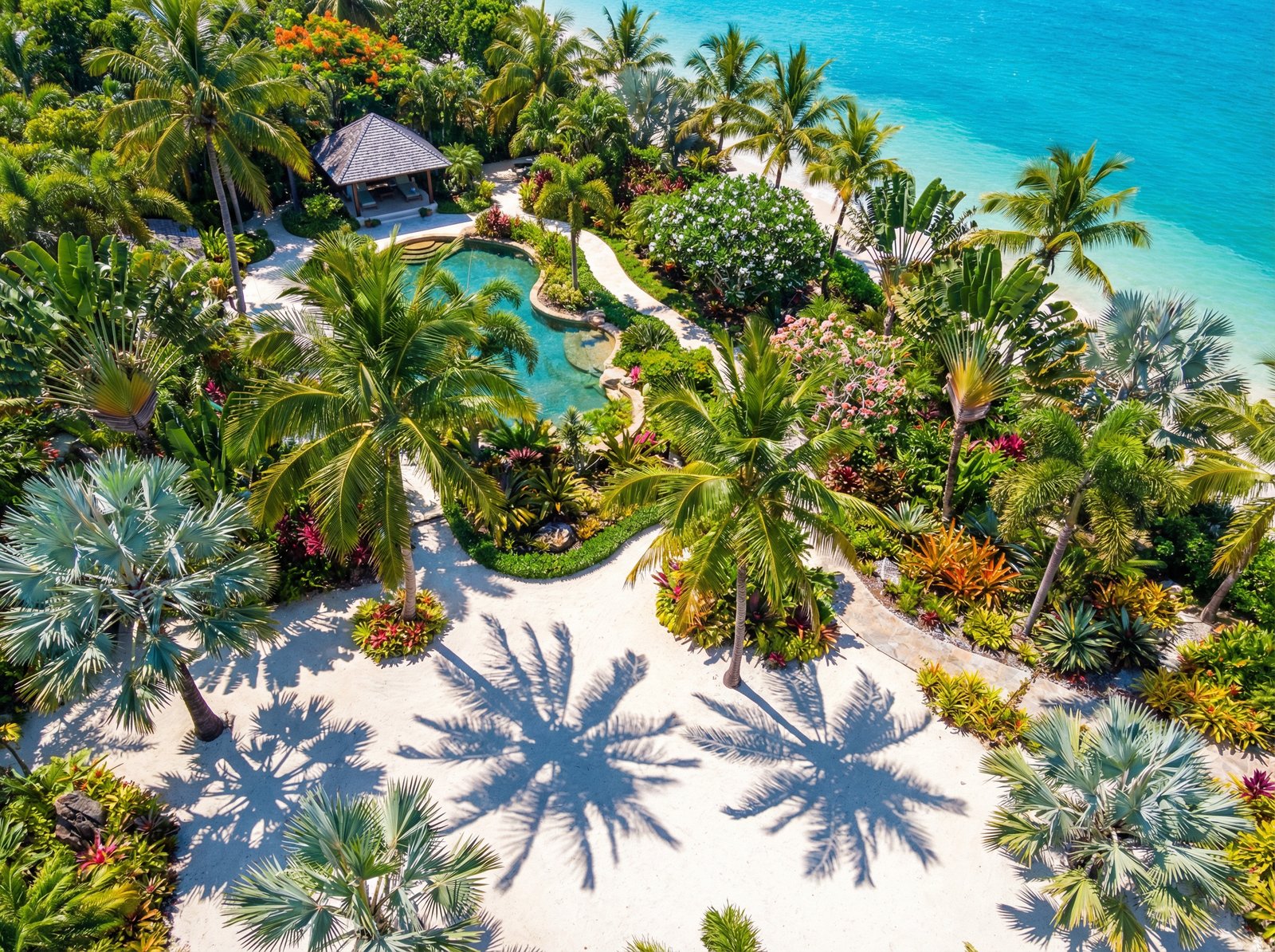 茄子视频植物视频 - 航拍热带植物园视频